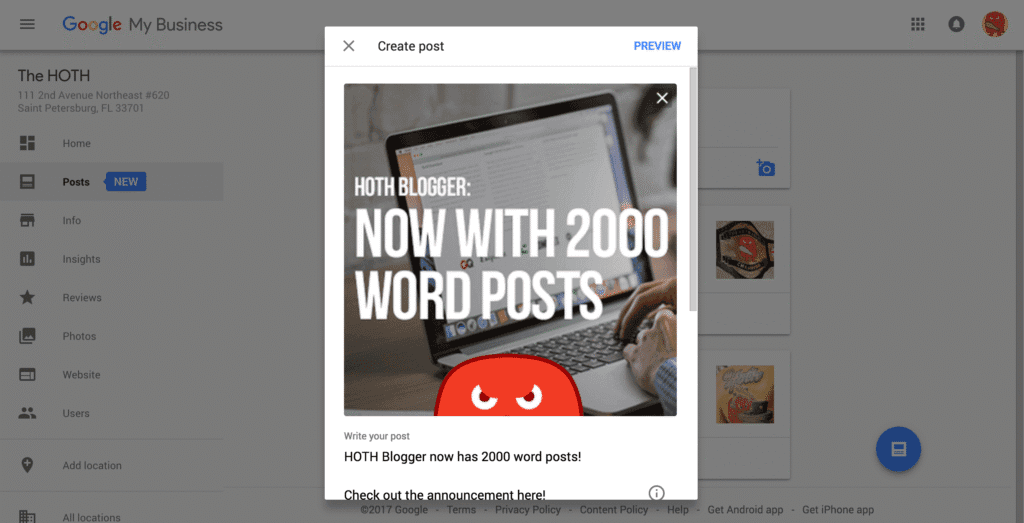 Create Your Google Post