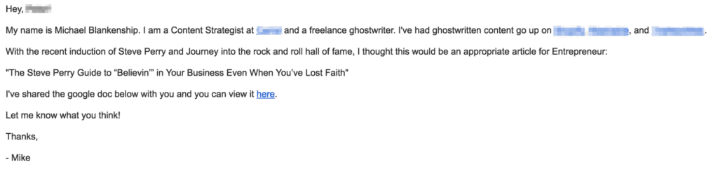 email outreach seo example