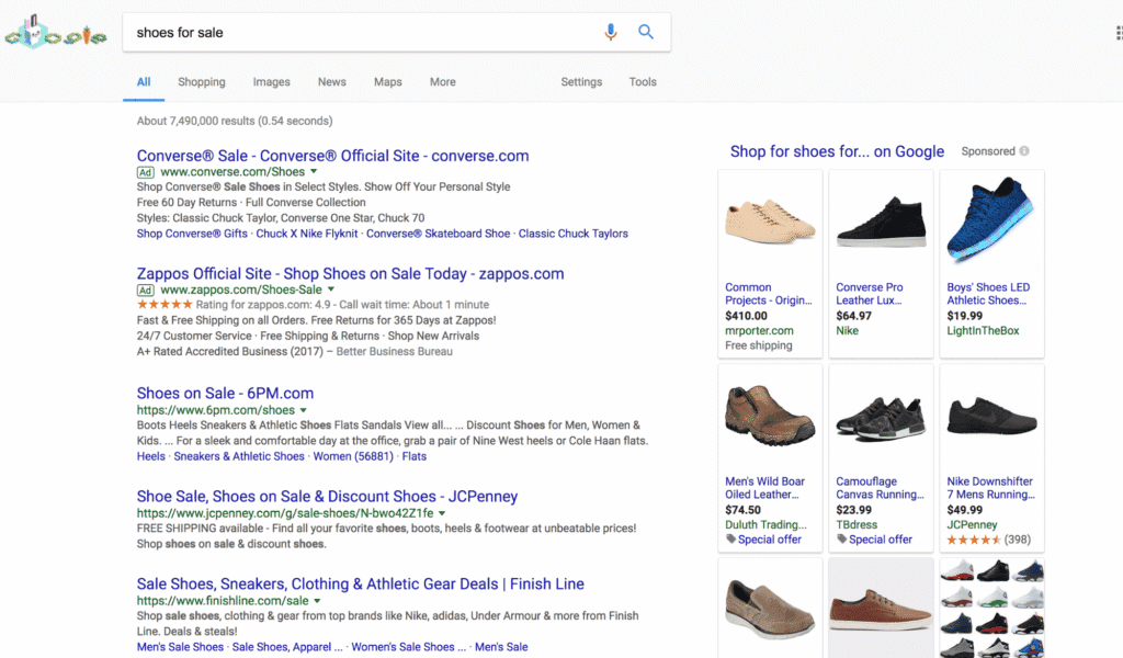 Shoes Search Results
