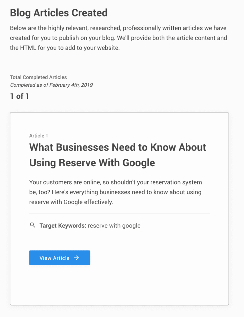 Blog Content Display