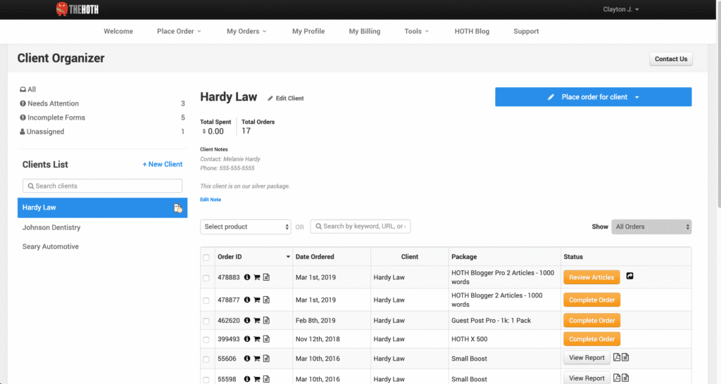 Client Organizer Beta