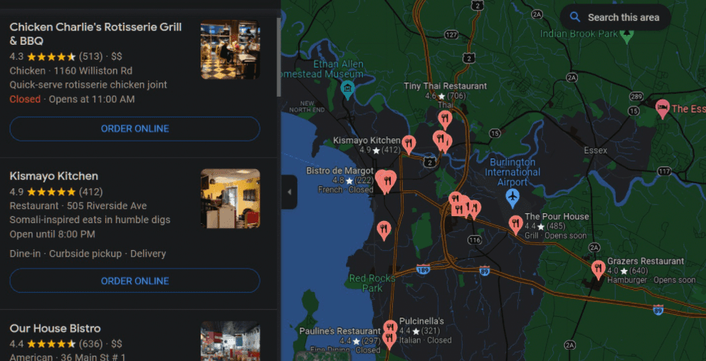 business on google maps