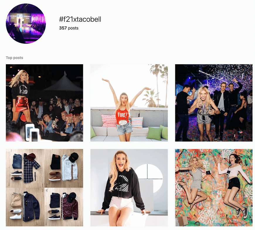 Forever 21 and Taco Bell social media collaboration