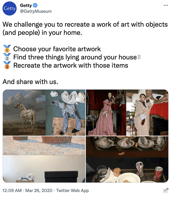 The Getty Museum social media challenge