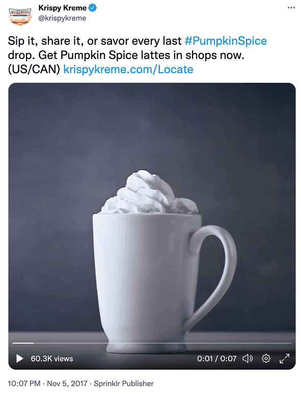 Krispy Kreme video clip on Twitter