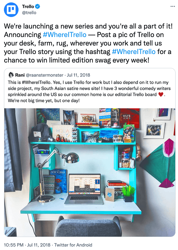 Trello social media campaign