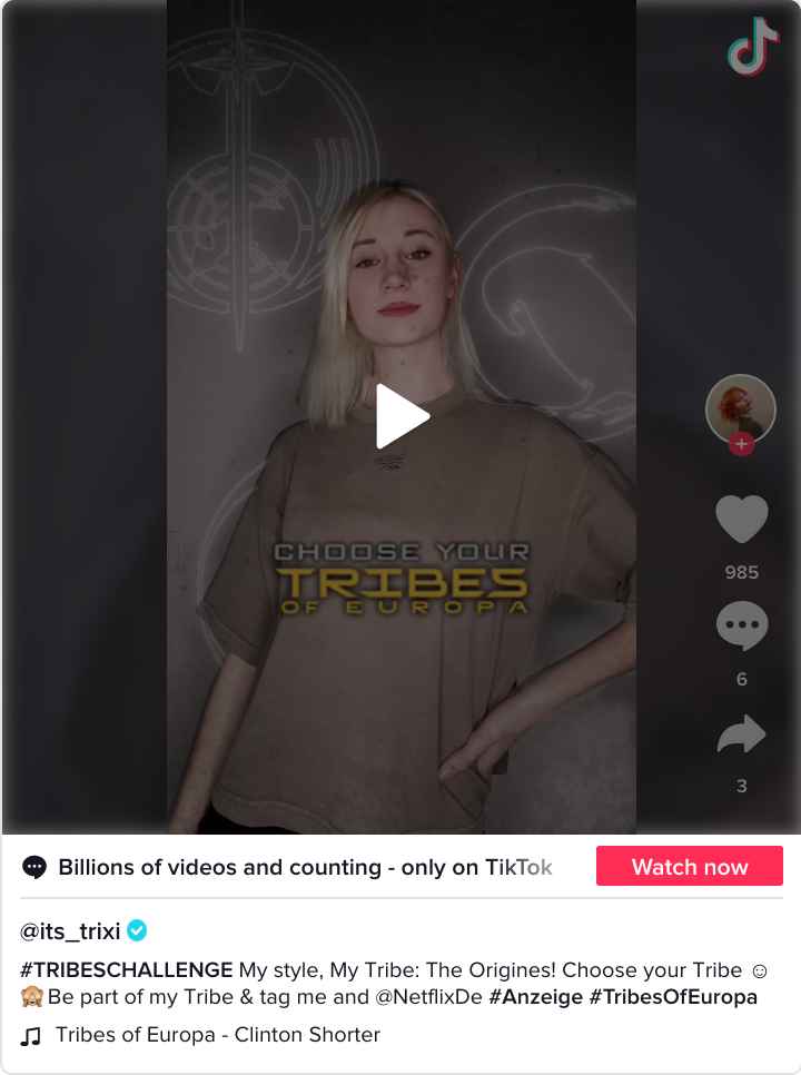 Example of a branded effect by Netflix