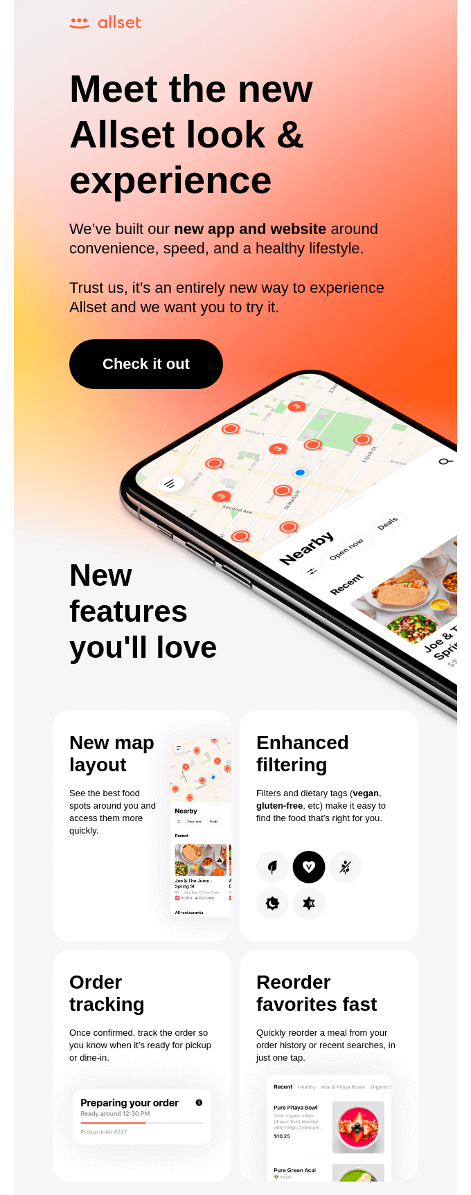 Announcement email example