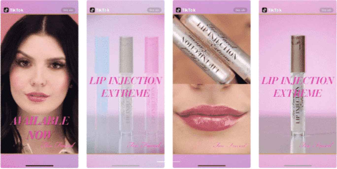 Example of a brand takeover by Too Faced