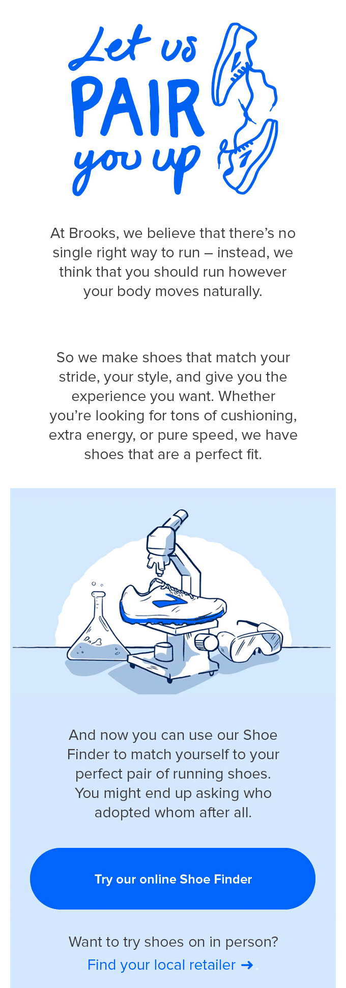 Recommendation email example