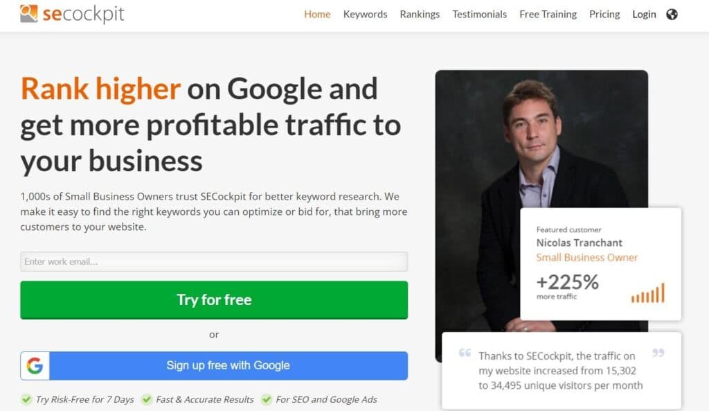 Image of SECockpit website