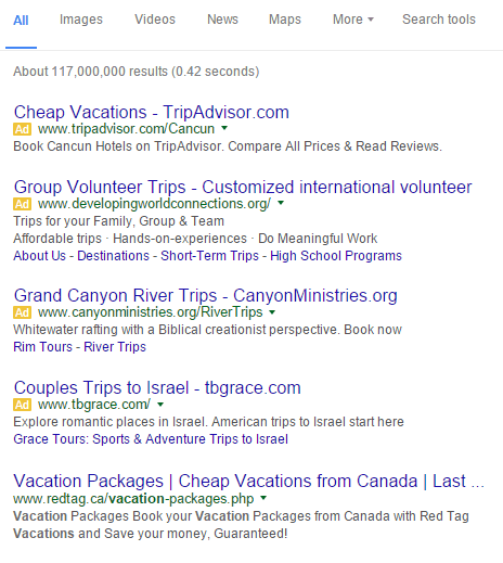 4 ads on top - google adwords update