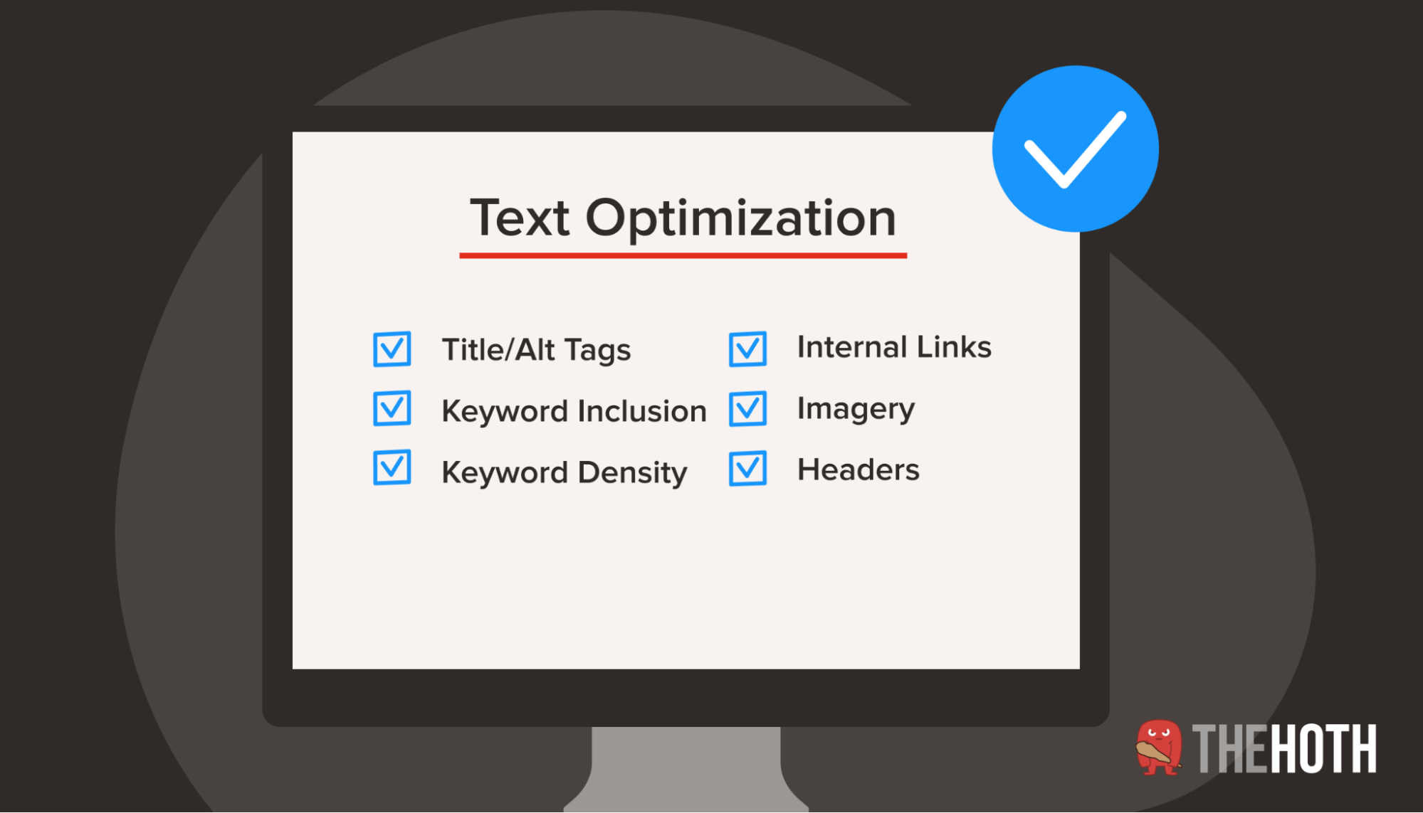 A checklist to follow when optimizing text-based content