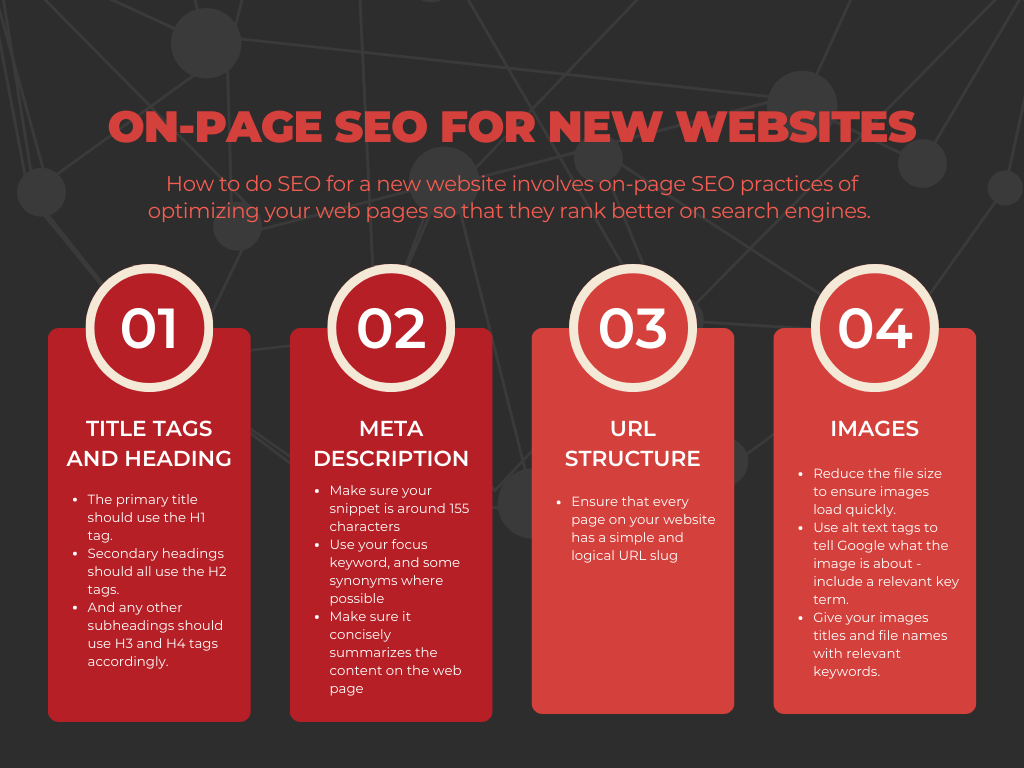 Infographic on On-Page SEO for New Website