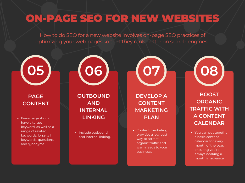Infographic on On Page SEO for New Website