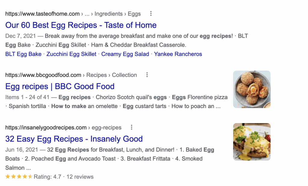 image showing google search result page