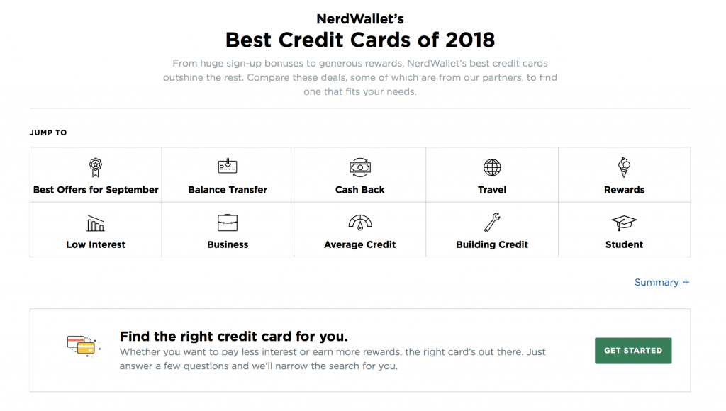 Nerdwallet Best Credit Cards 2018