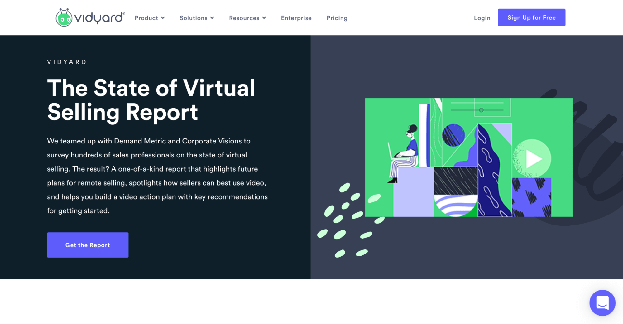 Example of a report from Vidyard