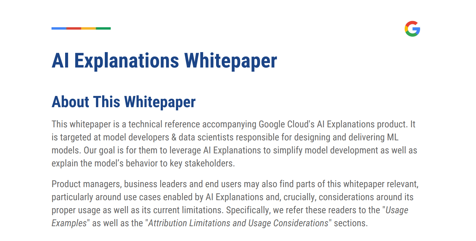 Example of a whitepaper from Google