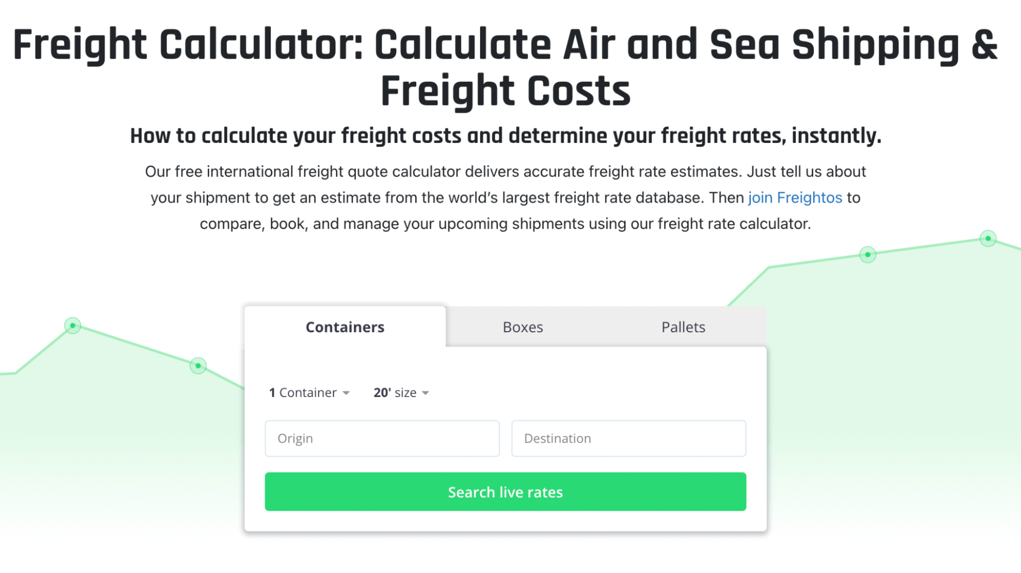 Freightos freight calculator