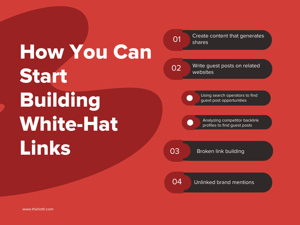 Infographic on building white hat links