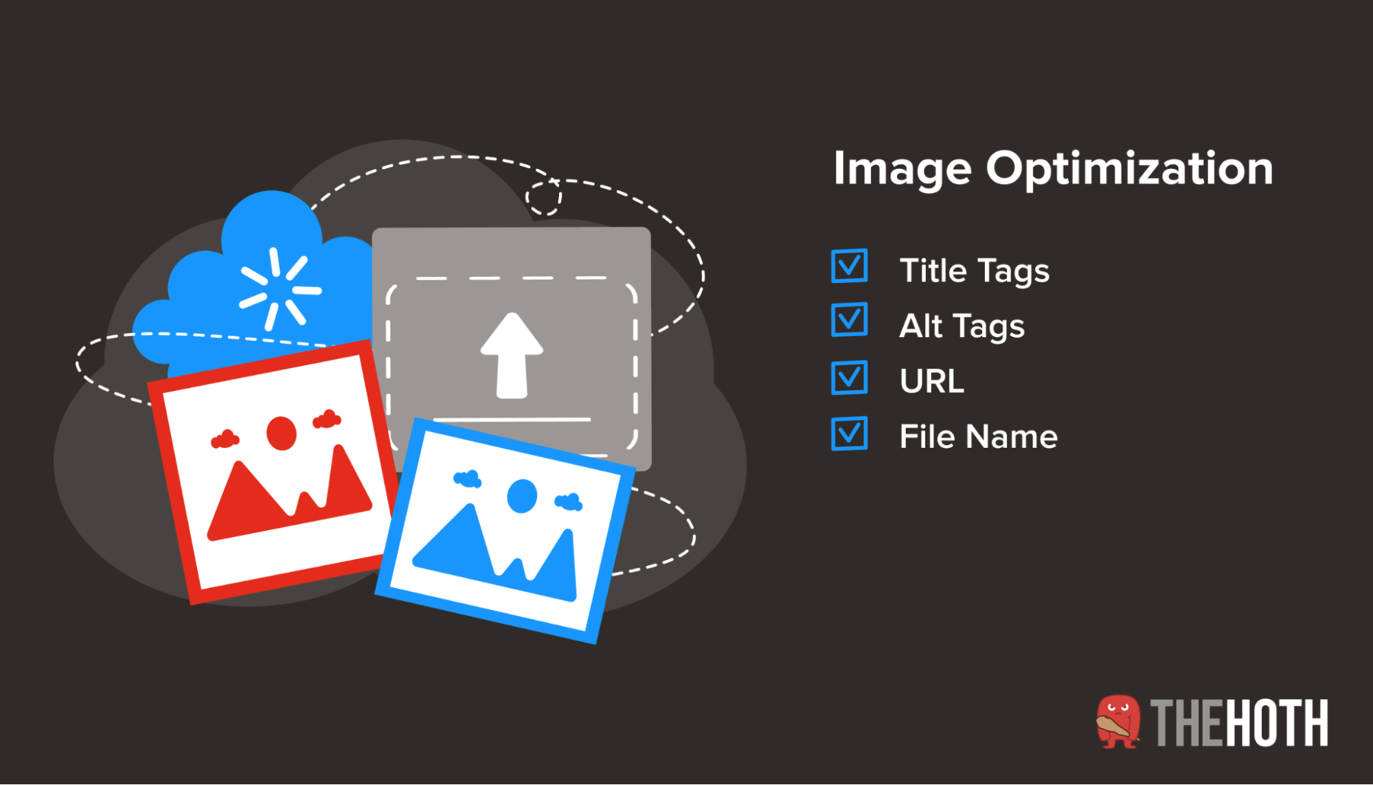A checklist showing how to optimize images for SEO
