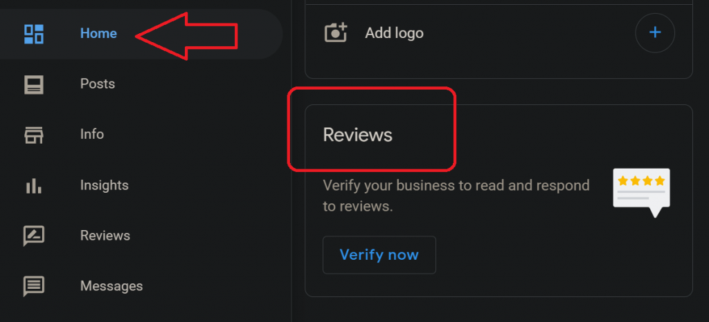 Image of Google Business Profile REview section