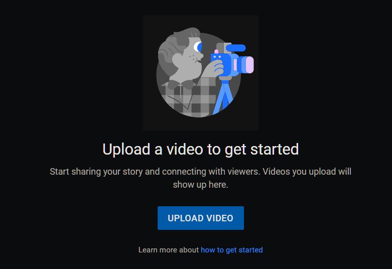 Image of Youtube dashboard upload a video