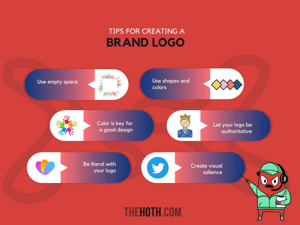 Infographic on Tips for creating a logo