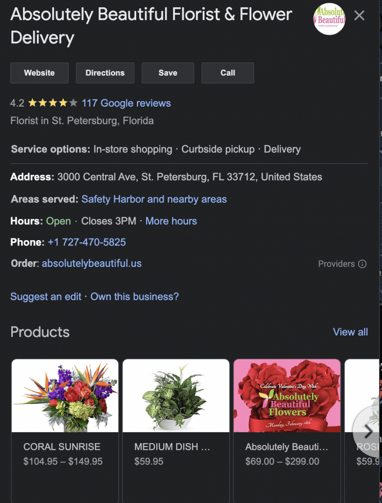Image of Absolutely Beautiful Florist & Flower Delivery Google Business Profile