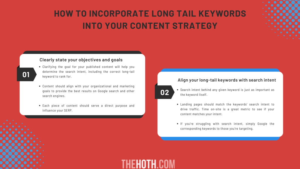 Infographic on How to incorporate long tail keywords into your content strategy