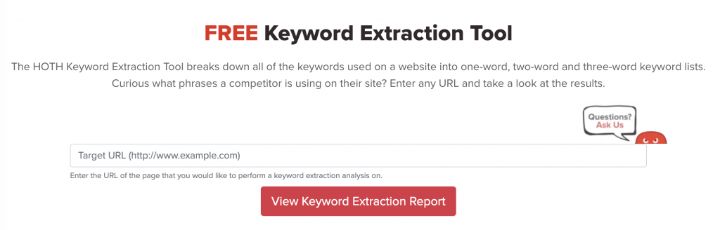 Image of The Hoth's Keyword Extraction Tool