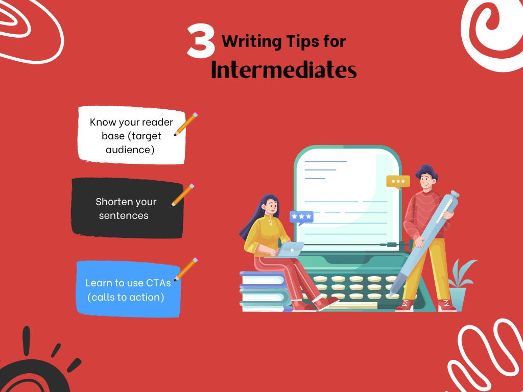 Infographic on Writing Tips for Intermediates