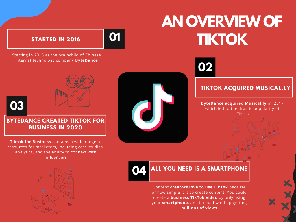 Infographic on overview of tiktok