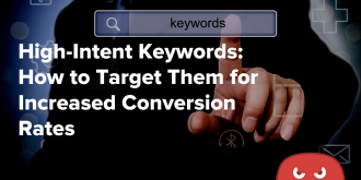 Image of a finger pointing to keyword in searchbox