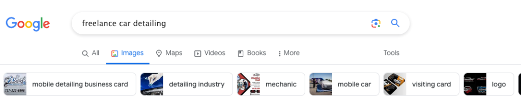  Google's Image Search result for freelance car detailing