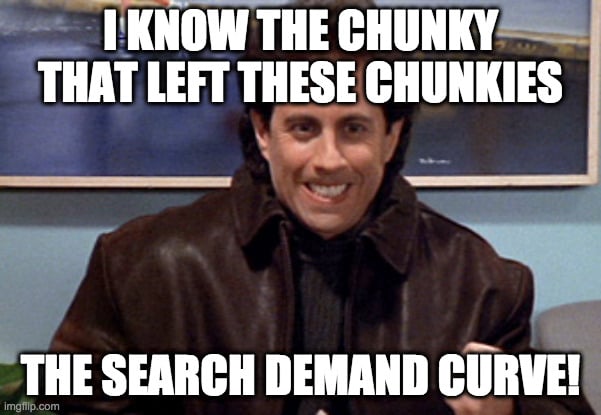 A meme of Jerry Seinfeld complaining about the chunky middle